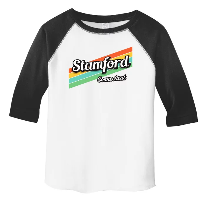 Stamford Connecticut Retro Toddler Fine Jersey T-Shirt