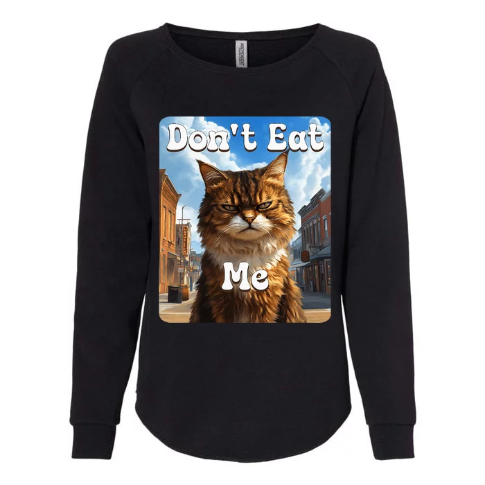 Sad Cat Resistance DonT Eat Me Advocacy Womens California Wash Sweatshirt