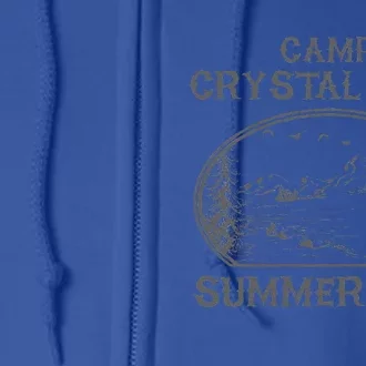 Summer Camp Retro 1980 Crystal Clear Lake Halloween Friday Full Zip Hoodie