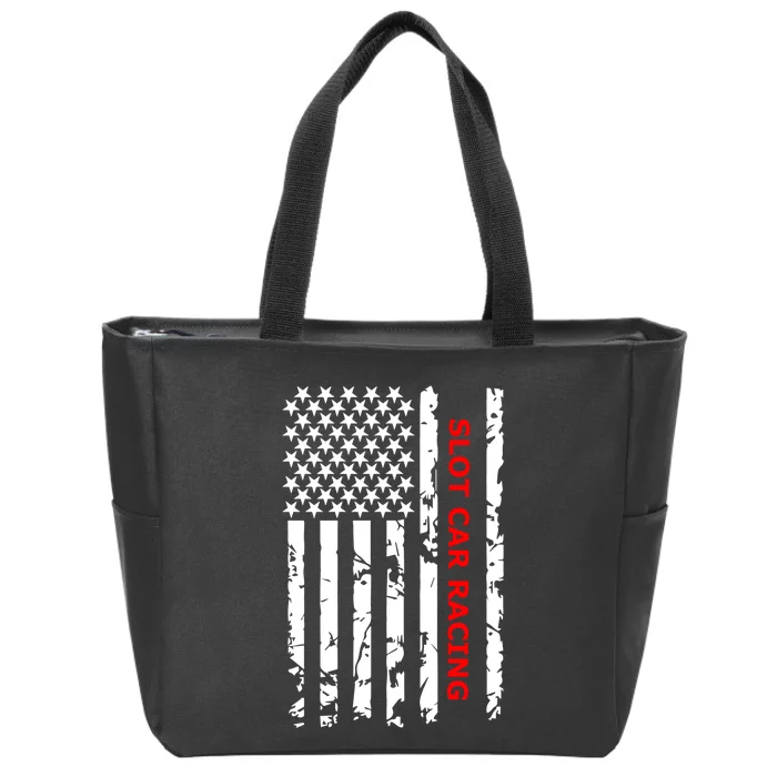 Slot Car Racing Gift Zip Tote Bag