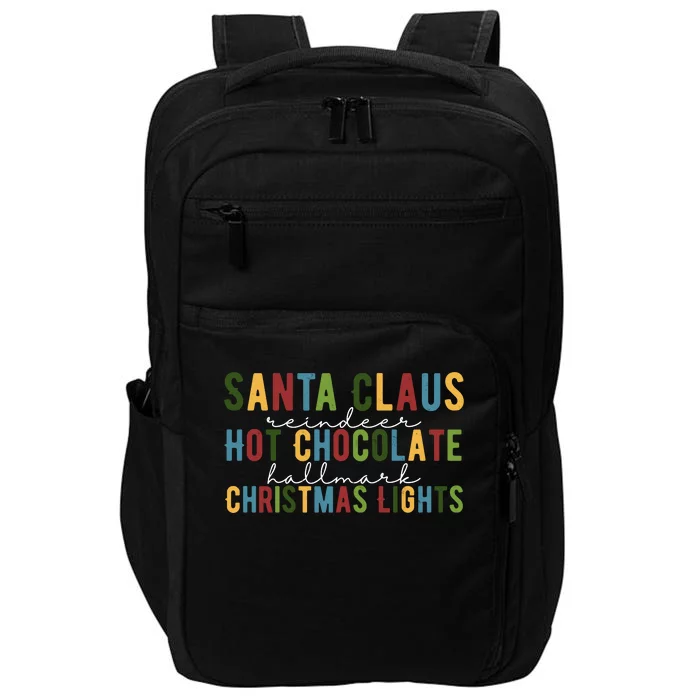 Santa Claus Reindeer Hot Chocolate Festive Chrsitmas Impact Tech Backpack