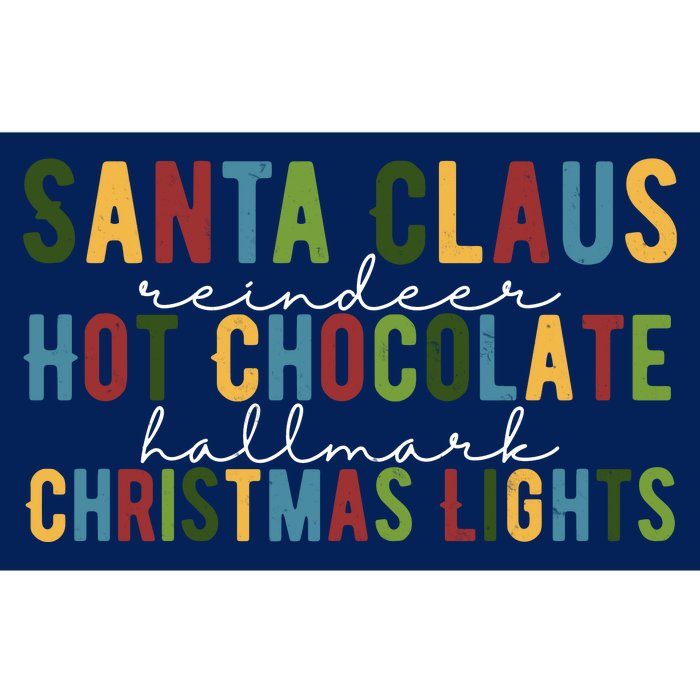 Santa Claus Reindeer Hot Chocolate Festive Chrsitmas Bumper Sticker