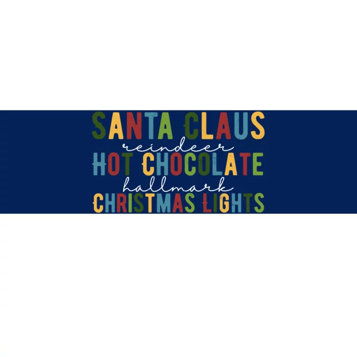 Santa Claus Reindeer Hot Chocolate Festive Chrsitmas Bumper Sticker