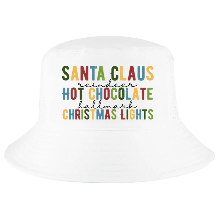 Santa Claus Reindeer Hot Chocolate Festive Chrsitmas Cool Comfort Performance Bucket Hat