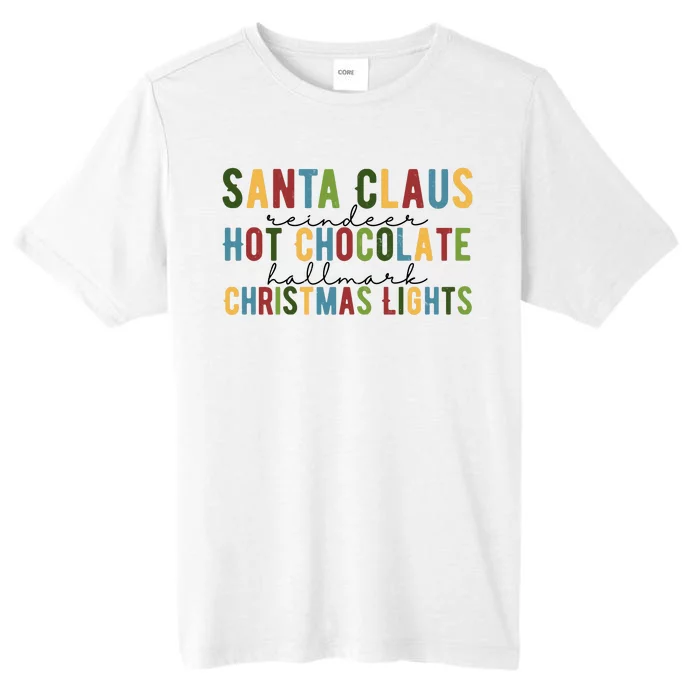 Santa Claus Reindeer Hot Chocolate Festive Chrsitmas ChromaSoft Performance T-Shirt