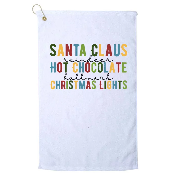 Santa Claus Reindeer Hot Chocolate Festive Chrsitmas Platinum Collection Golf Towel