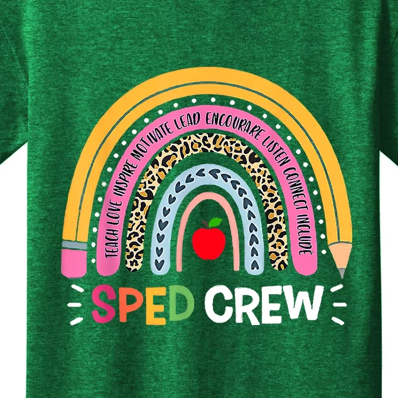 Sped Crew Rainbow Special Education Teacher Back To School Kids T-Shirt