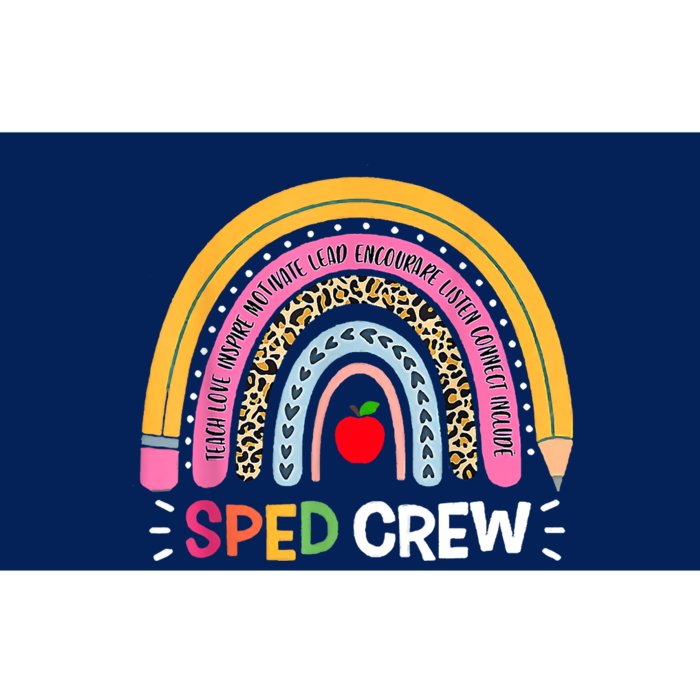 Sped Crew Rainbow Special Education Teacher Back To School Bumper Sticker