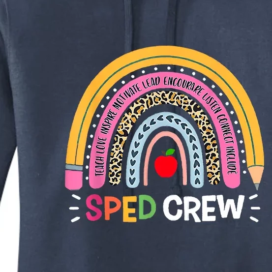 Sped Crew Rainbow Special Education Teacher Back To School Women's Pullover Hoodie