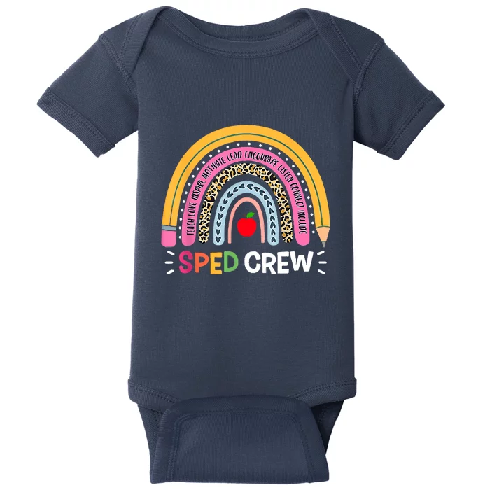 Sped Crew Rainbow Special Education Teacher Back To School Baby Bodysuit