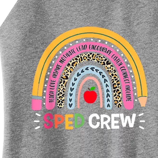 Sped Crew Rainbow Special Education Teacher Back To School Women’s Perfect Tri Rocker Tank