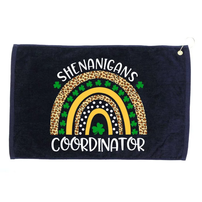 Shenanigans Coordinator Rainbow St Patrick's Day Teacher Grommeted Golf Towel