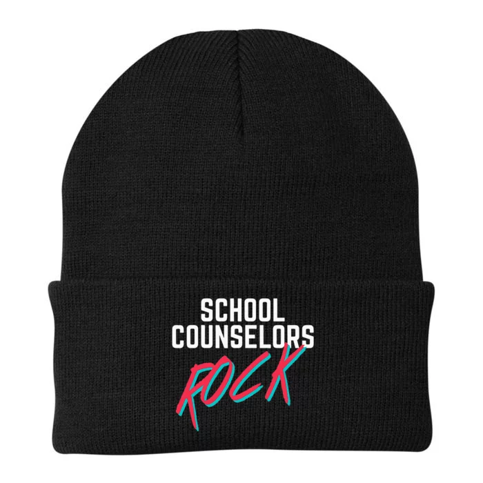 School Counselors Rock Cool Psychology Teacher Tee Knit Cap Winter Beanie