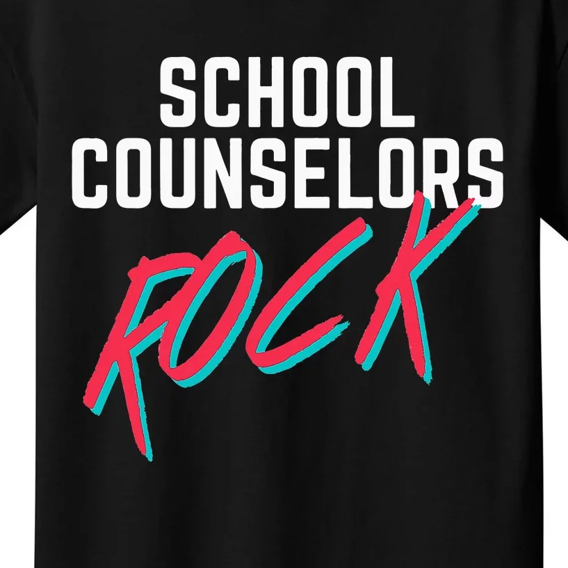 School Counselors Rock Cool Psychology Teacher Tee Kids T-Shirt