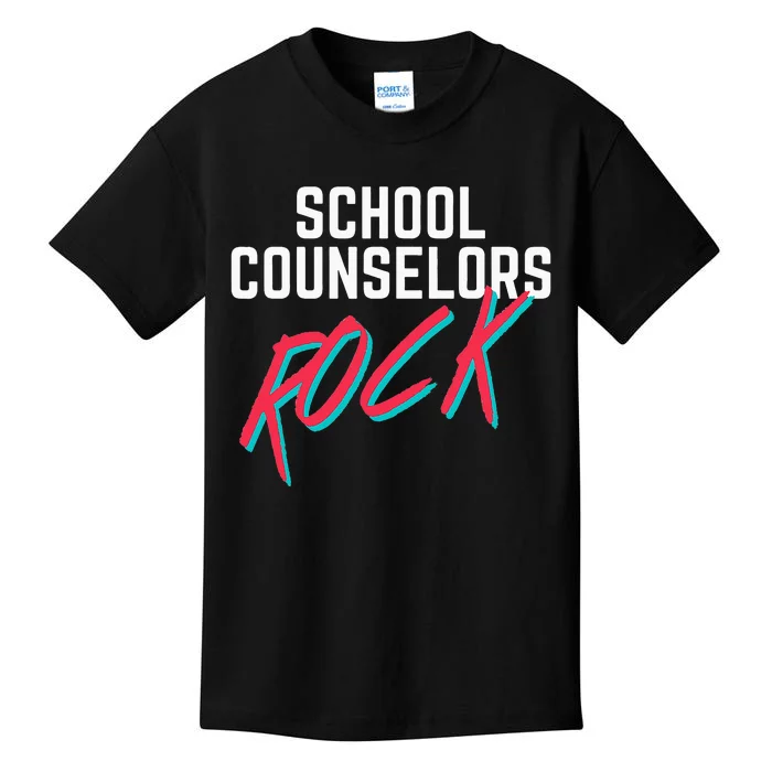 School Counselors Rock Cool Psychology Teacher Tee Kids T-Shirt