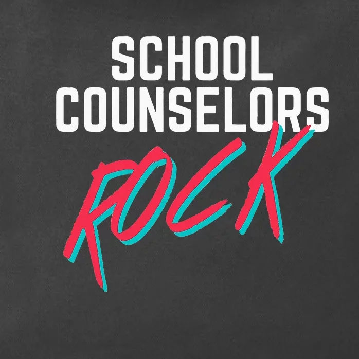 School Counselors Rock Cool Psychology Teacher Tee Zip Tote Bag