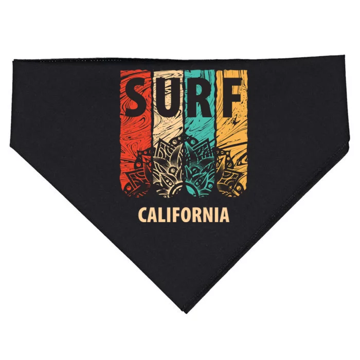 Surf California Retro Colors USA-Made Doggie Bandana