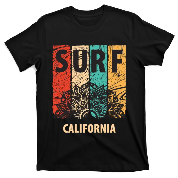 Surf California Retro Colors T-Shirt