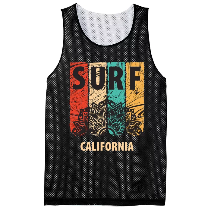 Surf California Retro Colors Mesh Reversible Basketball Jersey Tank