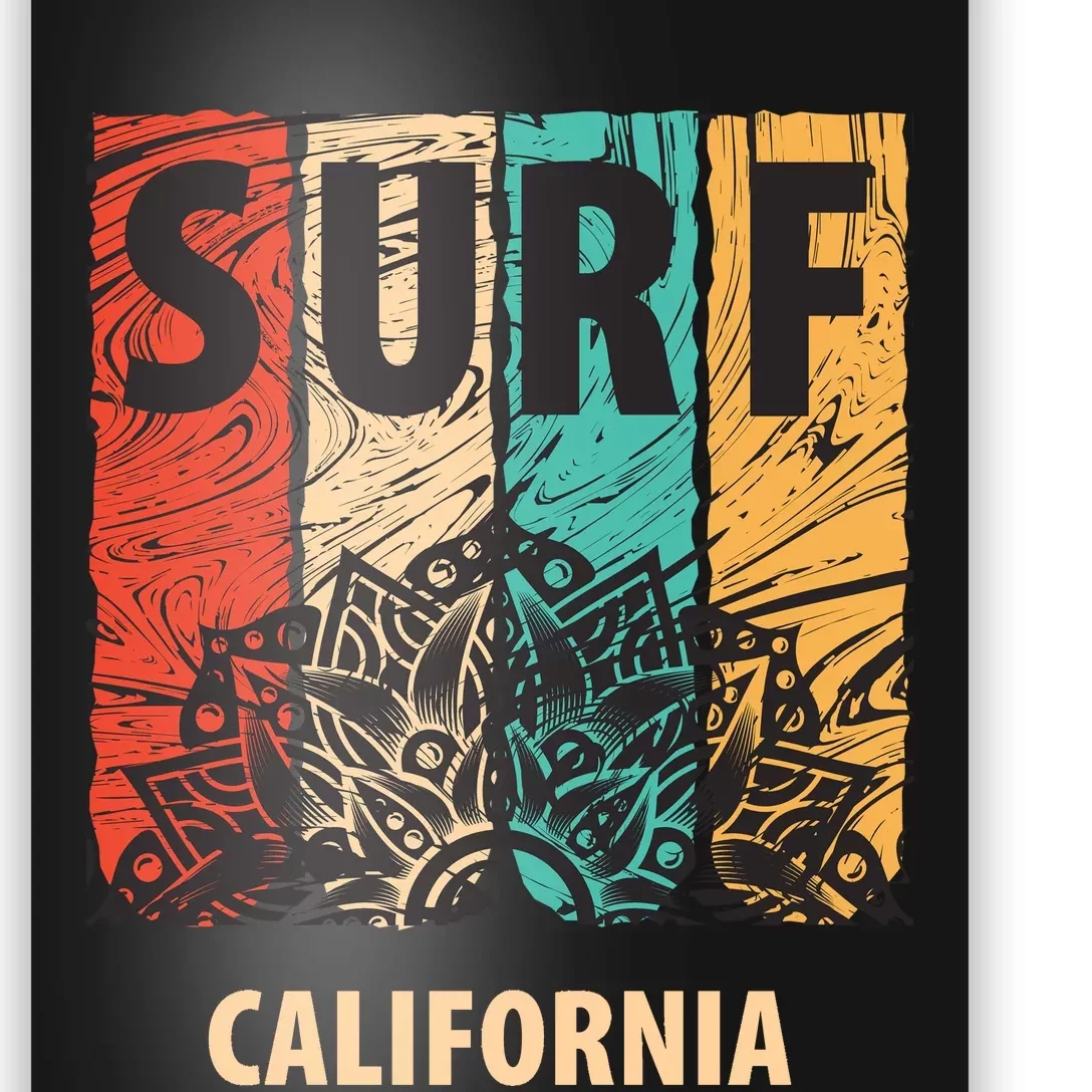 Surf California Retro Colors Poster