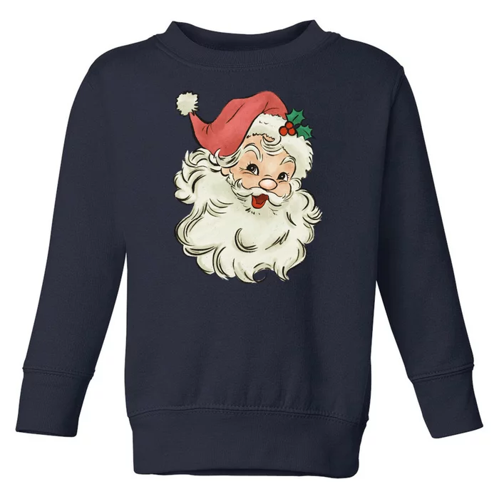 Super Cute Retro Santa Claus Vintage Christmas Gift Toddler Sweatshirt