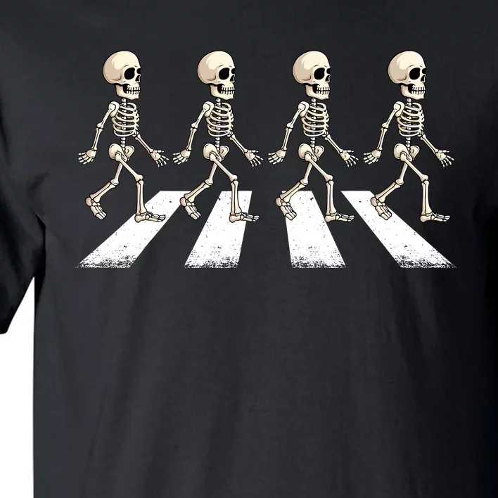 Skeleton Crossing Road Crosswalk Halloween Kids Adult Tall T-Shirt