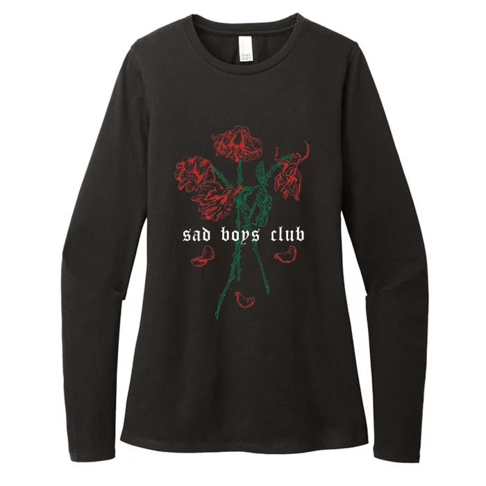 Sad Club Red Roses Aesthetic Soft Grunge Punk Goth Womens CVC Long Sleeve Shirt