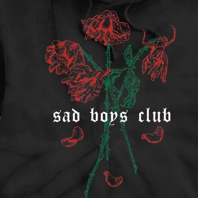 Sad Club Red Roses Aesthetic Soft Grunge Punk Goth Tie Dye Hoodie