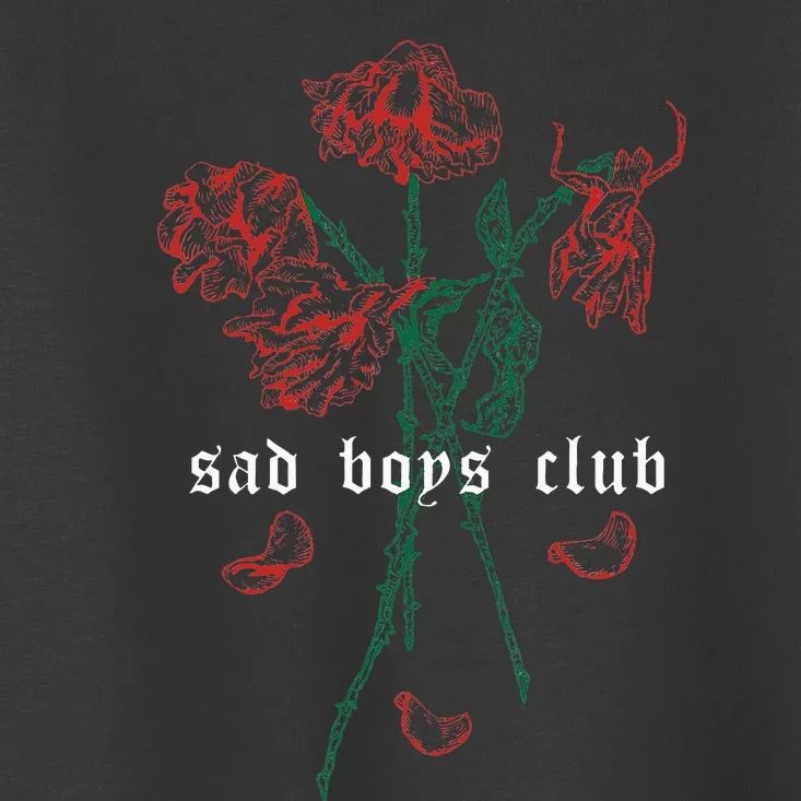 Sad Club Red Roses Aesthetic Soft Grunge Punk Goth Toddler T-Shirt