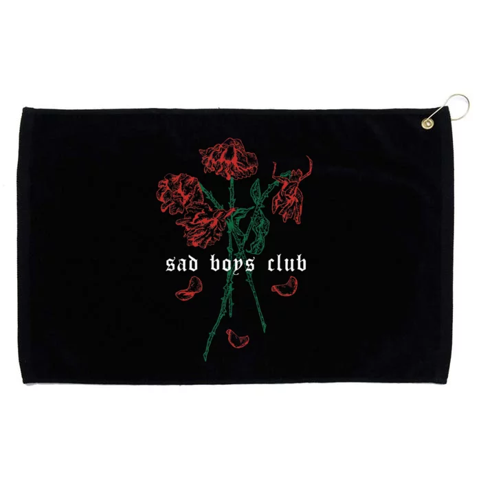 Sad Club Red Roses Aesthetic Soft Grunge Punk Goth Grommeted Golf Towel