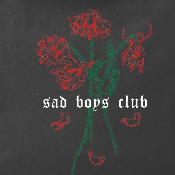 Sad Club Red Roses Aesthetic Soft Grunge Punk Goth Zip Tote Bag