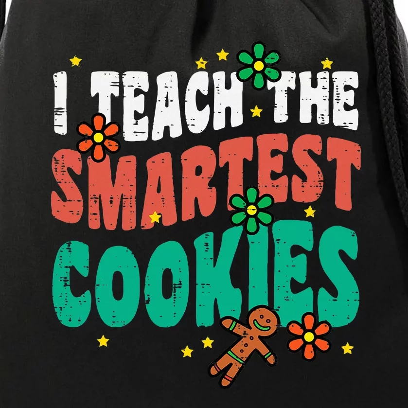 Smartest Cookies Retro Christmas Xmas Teacher Gift Drawstring Bag