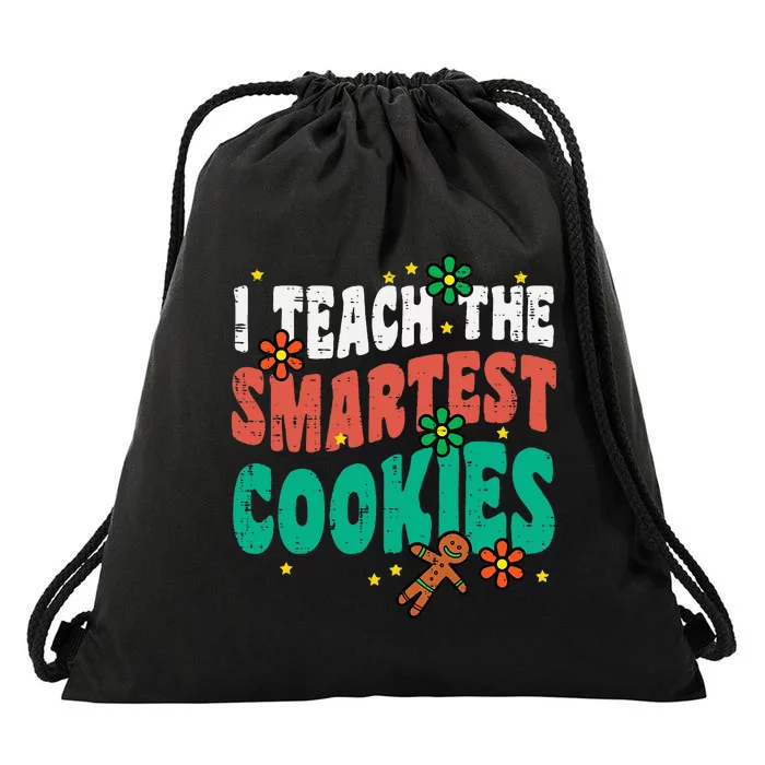 Smartest Cookies Retro Christmas Xmas Teacher Gift Drawstring Bag