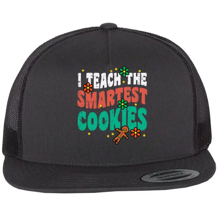 Smartest Cookies Retro Christmas Xmas Teacher Gift Flat Bill Trucker Hat