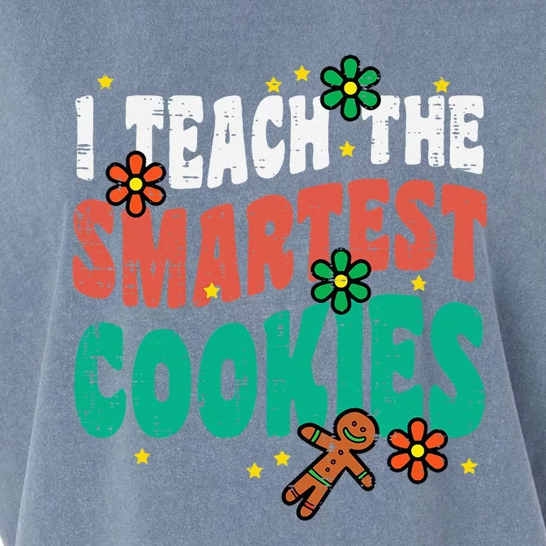 Smartest Cookies Retro Christmas Xmas Teacher Gift Garment-Dyed Women's Muscle Tee