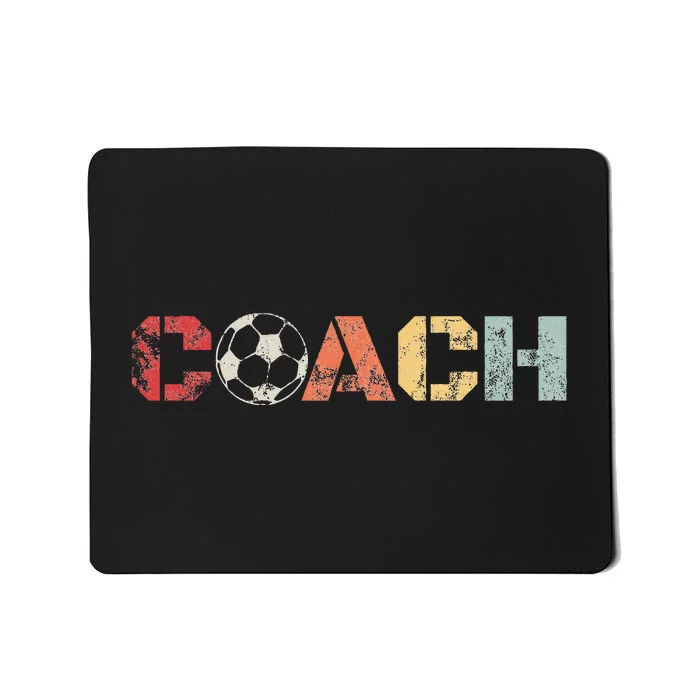 Soccer Coach Retro Vintage Instructional Soccer Ball Staff Mousepad