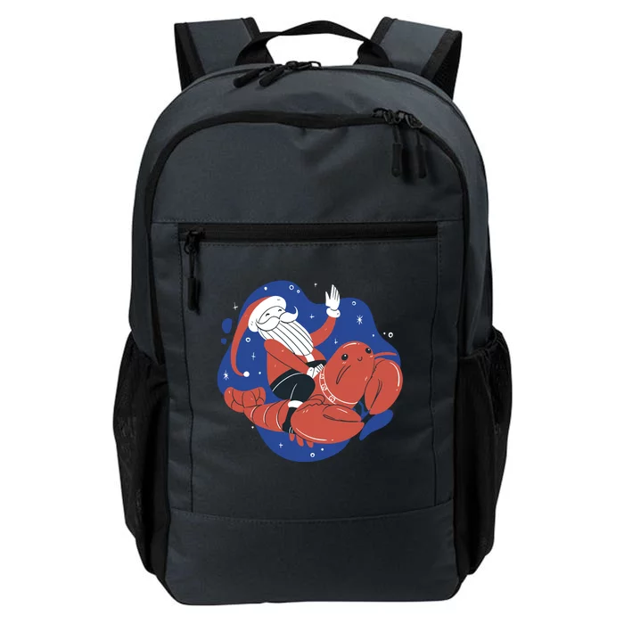 Santa Claus Riding Lobster Daily Commute Backpack