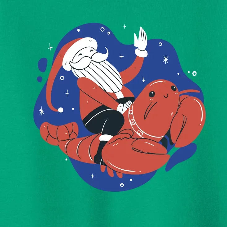 Santa Claus Riding Lobster Toddler T-Shirt