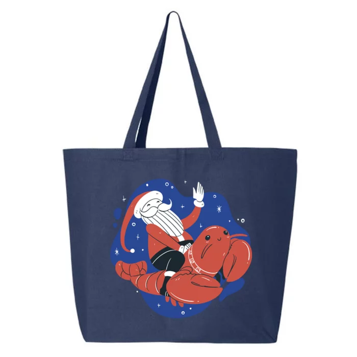 Santa Claus Riding Lobster 25L Jumbo Tote