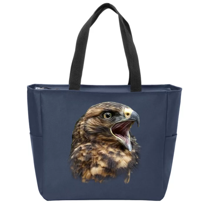 Screaming Hawk Wildlife Zip Tote Bag