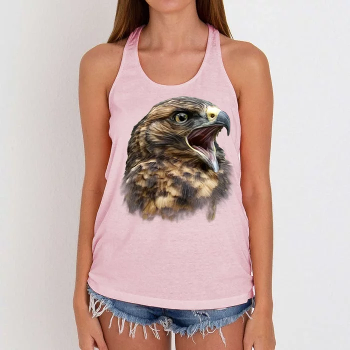 Screaming Hawk Wildlife Women's Knotted Racerback Tank