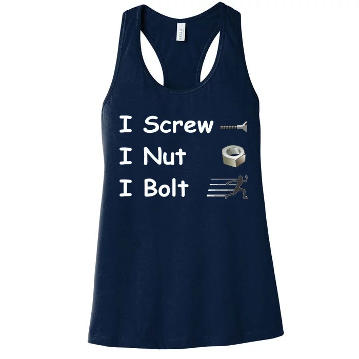 Screw A Nut Bolt Women's Racerback Tank