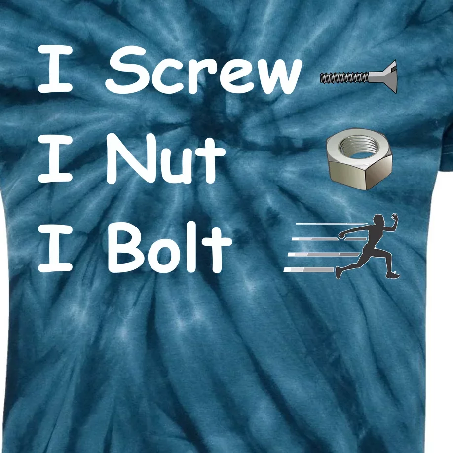 Screw A Nut Bolt Kids Tie-Dye T-Shirt