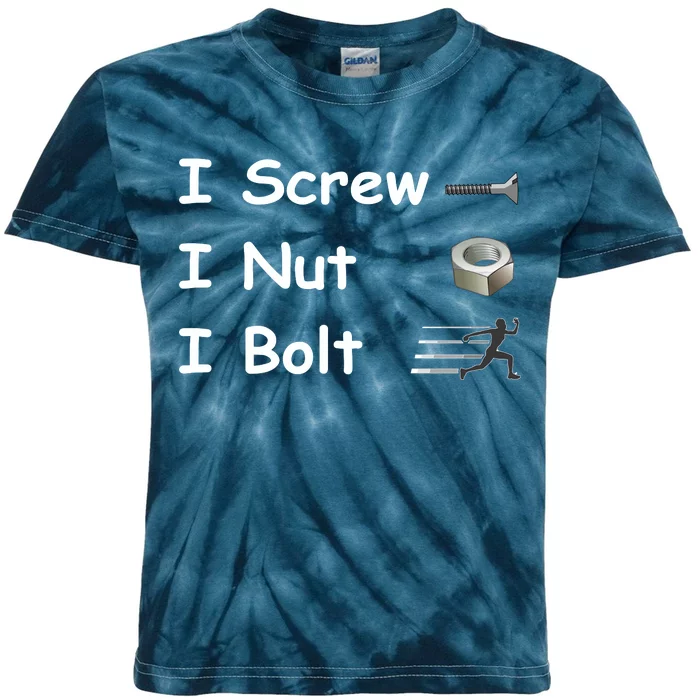 Screw A Nut Bolt Kids Tie-Dye T-Shirt