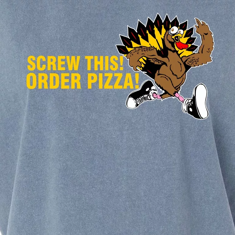 Screw This Order Pizza Turkey Running Garment-Dyed Women's Muscle Tee