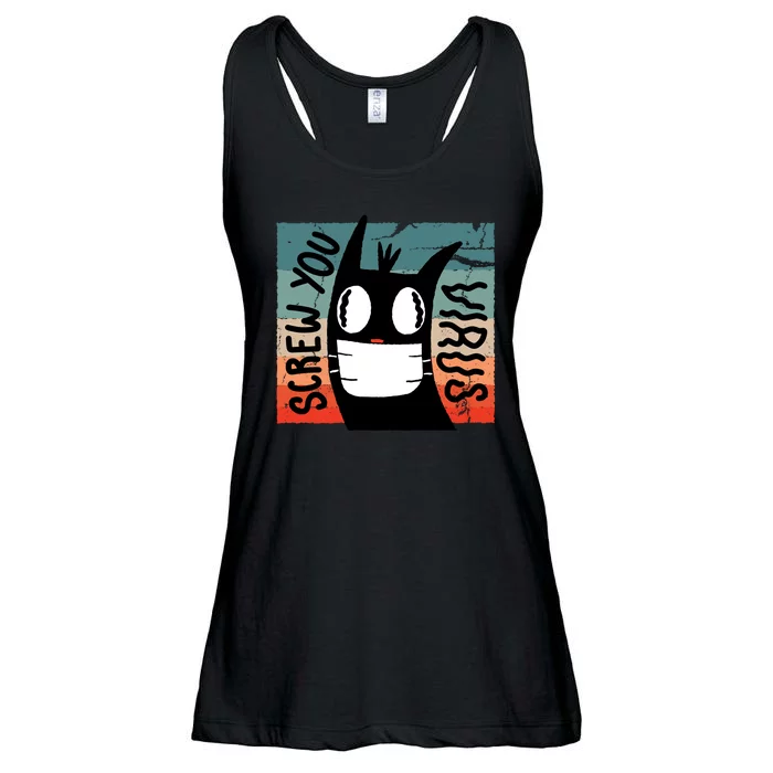 Screw You Virus Cat Ladies Essential Flowy Tank