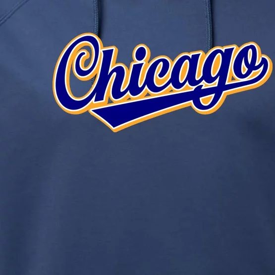 Script Chicago Logo Performance Fleece Hoodie