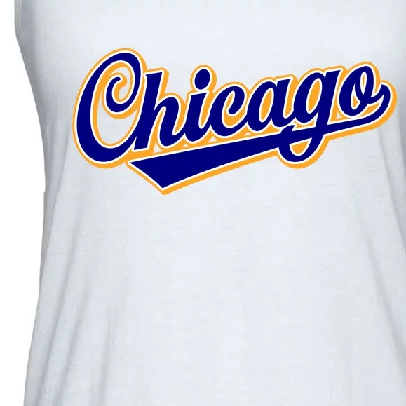 Script Chicago Logo Ladies Essential Flowy Tank