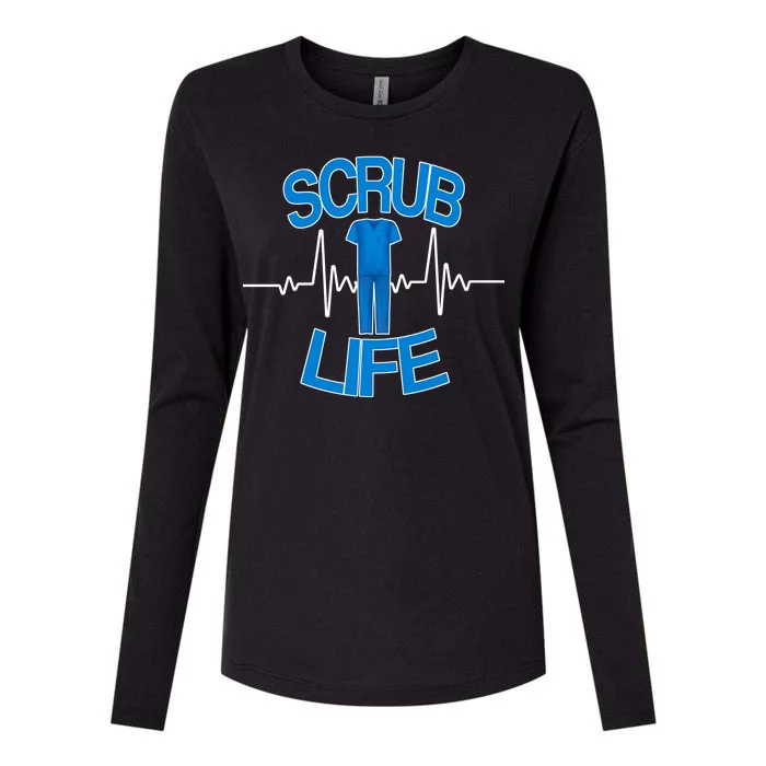 Scrub Life Womens Cotton Relaxed Long Sleeve T-Shirt