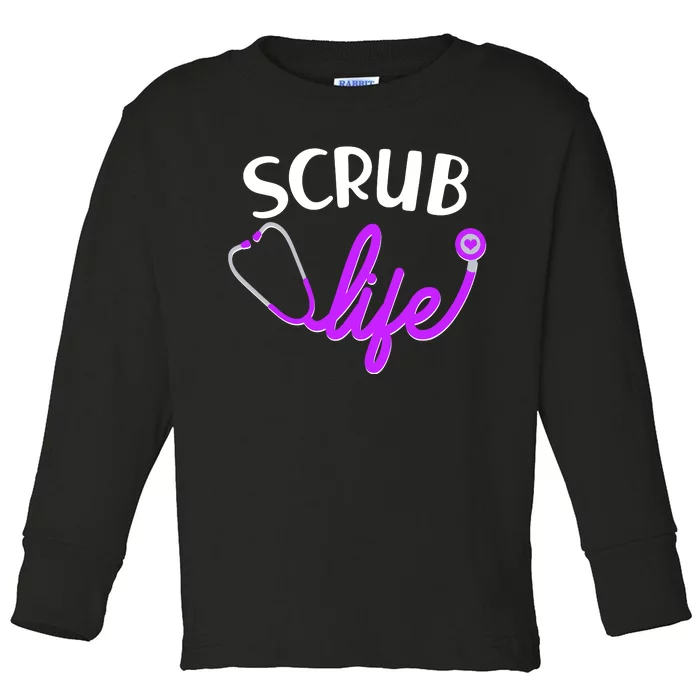 Scrub Life Stethoscope Toddler Long Sleeve Shirt